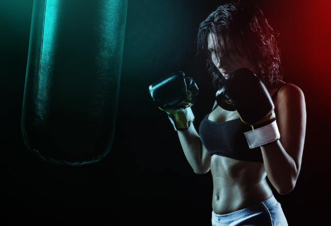 a female boxer