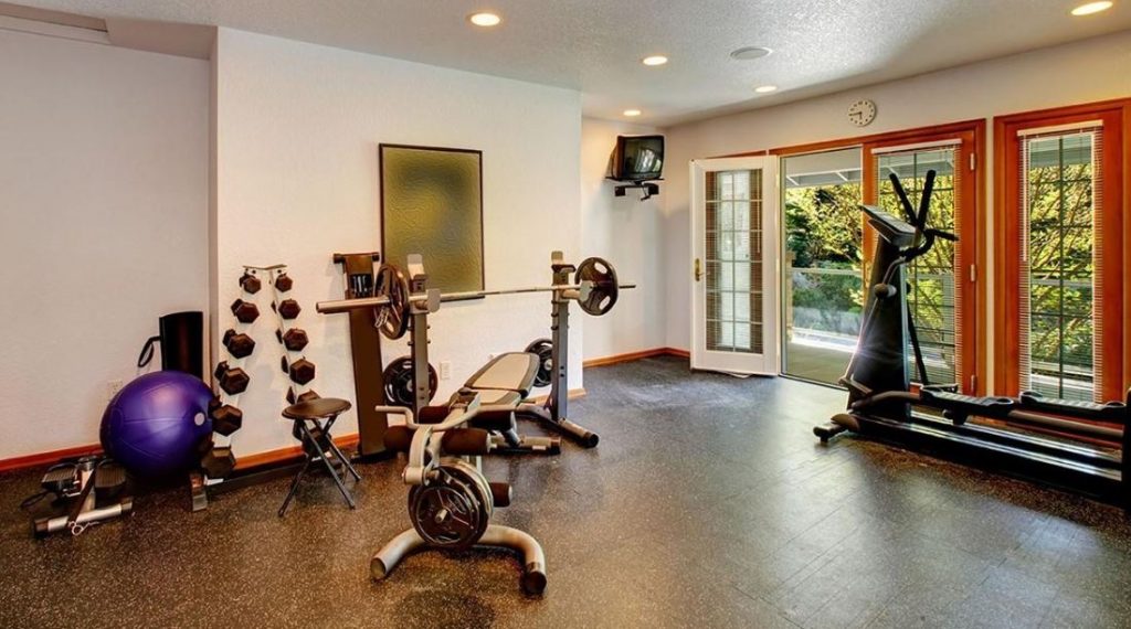 spacious home gym
